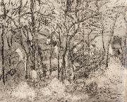Camille Pissarro Wooded landscape at L-Hermitage,Pontoise oil painting